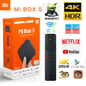 Global Version Xiaomi Mi Box S Smart TV BOX 4K HDR Media Player 2+8GB Android8.1