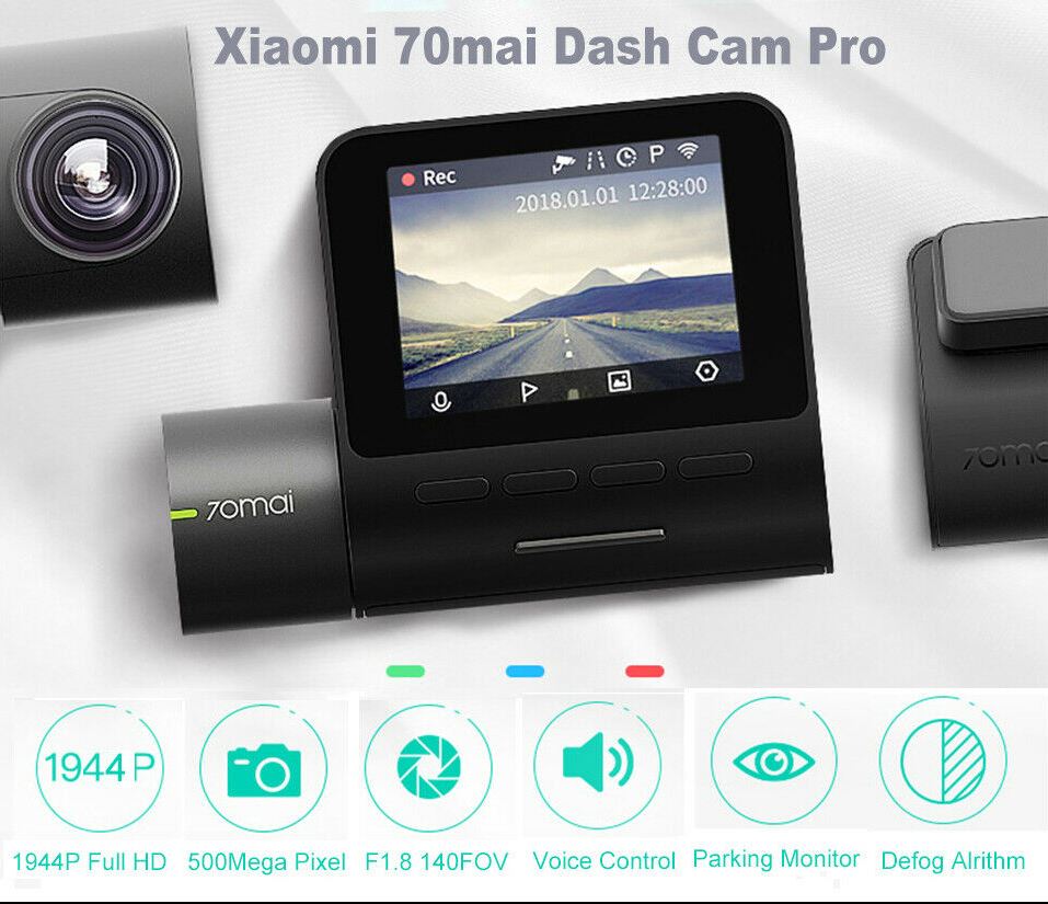 Xiaomi 70mai Dash Cam Pro Voice Control 1944P HD SONY Smart Car DVR Camera USA 
