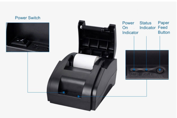 Xprinter Xp Iih Bt High Speed Mm Bluetooth Usb Thermal Receipt Printer Black For Android