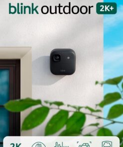 Blink Outdoor 2K+ (newest model) — Wireless smart security camera, 2K video resolution, enhanced audio, two-year battery. Sync Module Core included