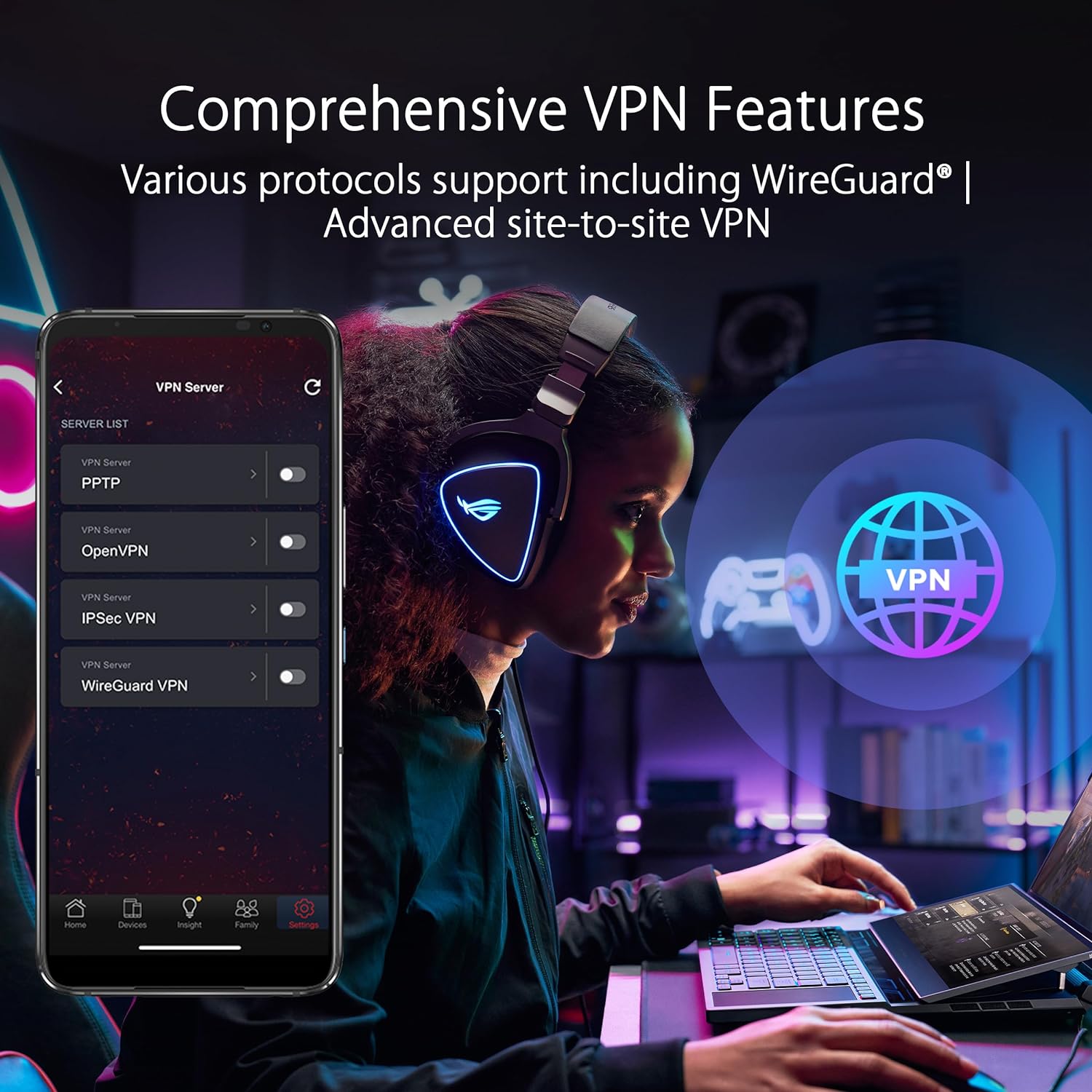 ASUS ROG Rapture GT-BE98 Pro WiFi 7 Gaming Router - Quad-Band, 30Gbps, - Image 5